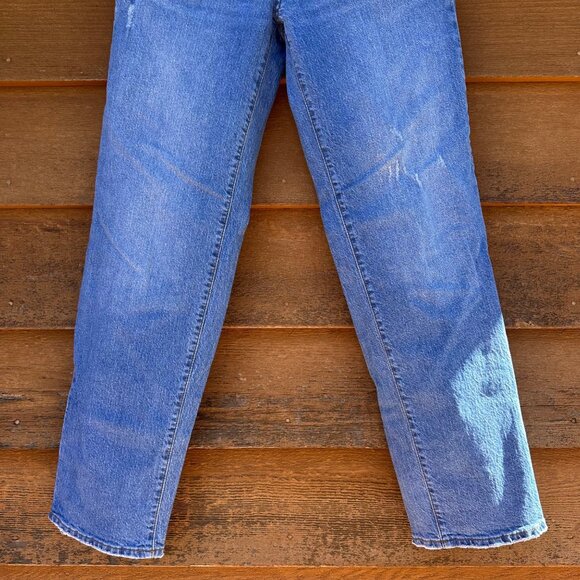 Universal Thread High Rise 90s Straight Button Up Blue Jeans Size 8 - Picture 3 of 14